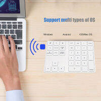 แป้นพิมพ์ไร้สายแป้นพิมพ์ตัวเลข BT สำหรับหน้าต่างบ้านและ Android