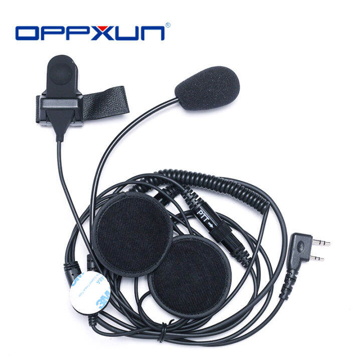 Helmet Headset 2 Pin PTT Mic Separate Motorcycle Scooter Headphone for