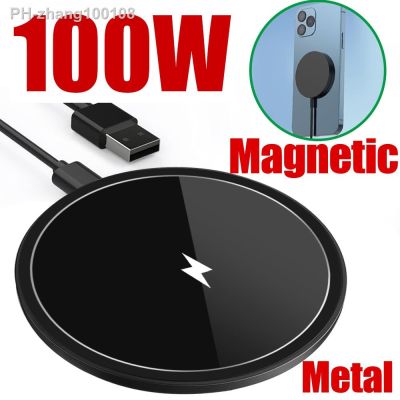 NEW 100W Magnetic Wireless Charger Pad For Magsafe iPhone 14 13 12 Pro Max Mini Induction Qi Fast Wireless Charging Dock Station