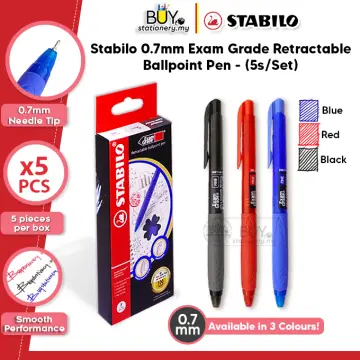 Stabilo liner 808F 0.7mm Fine Ball Pen in Box x 10 pcs RED