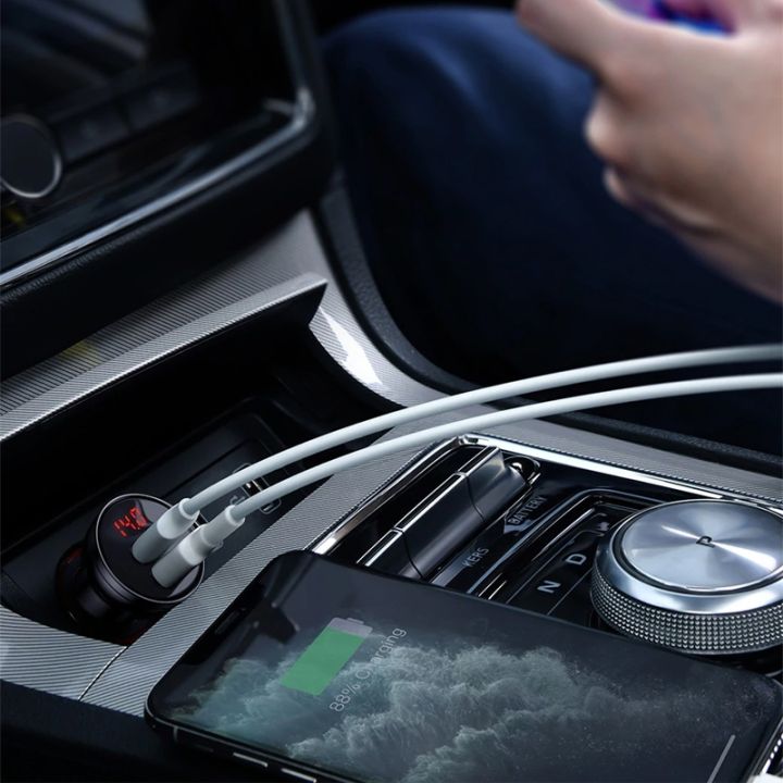 xiaomi-baseus-4-8a-metal-led-display-car-charger-อะแดปเตอร์ชาร์จบนรถไปไหนไม่ต้องกังวลเลย-ชาร์จเร็วทันใจตามต้องการมาแบบทันสมัย