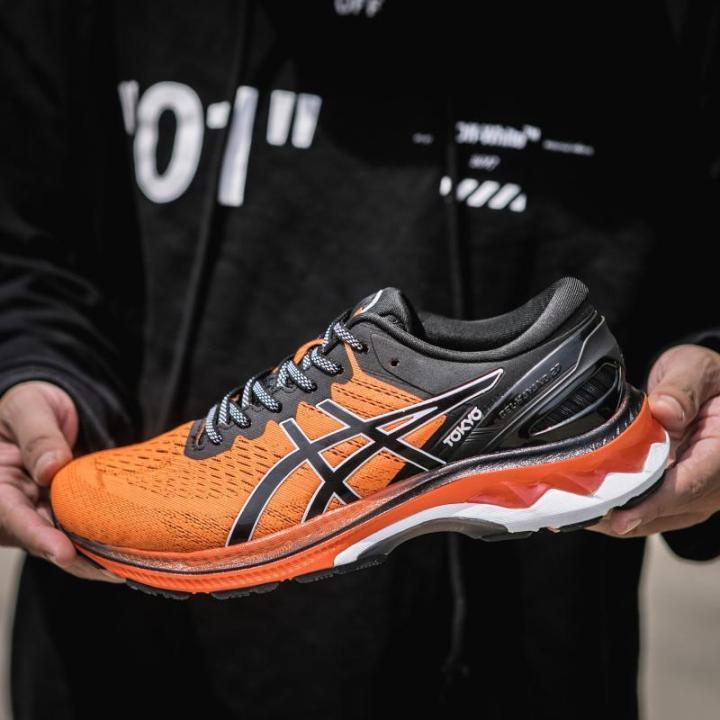 2023-asics-รองเท้าวิ่งรองเท้าบุรุษวิ่งใหม่-k27-gel-kayano-นักรบดำรองรับมั่นคงรองเท้าวิ่งรองเท้าผ้าใบ