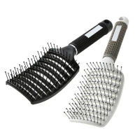 Professional Ribs Comb Hairbrush Big Bent Comb Wet Plastic Nylon Massage Hair Care men Styling Hair Combs Hair Accessories