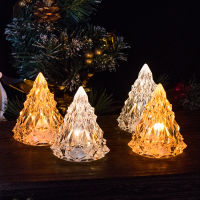 Flameless LED เทียนอิเล็กทรอนิกส์ Light Christmas Tree Shape เทียน LED EVE คริสตัลแสงบรรยากาศงานแต่งงาน PARTY Decor ใหม่-Yeors