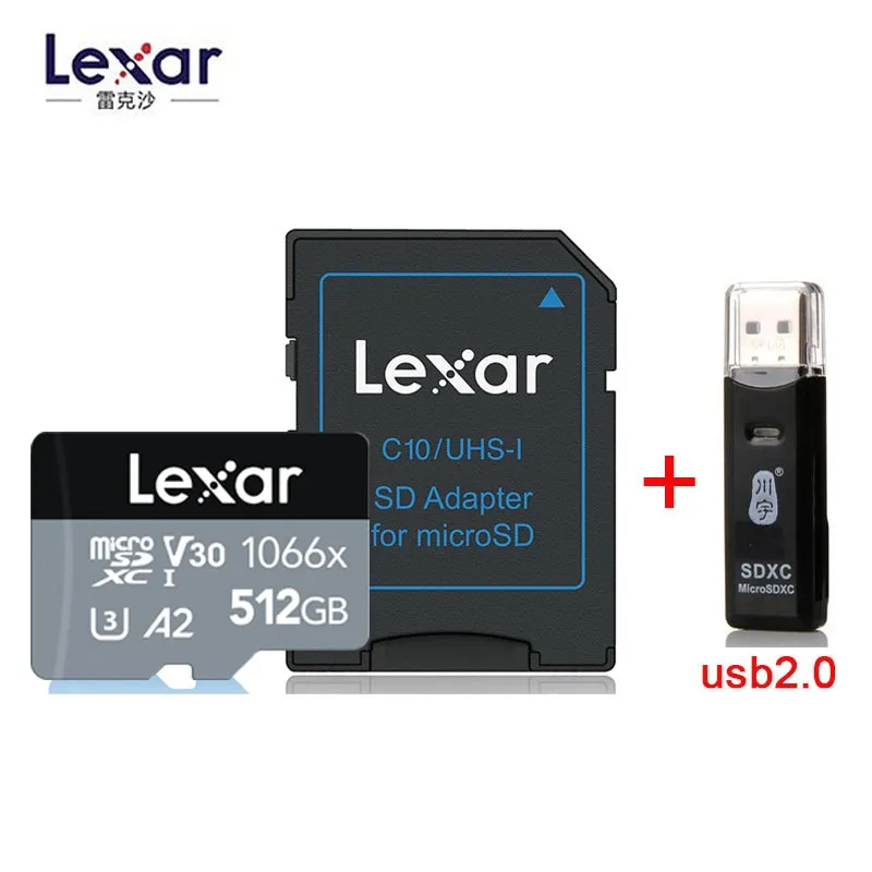 New Lexar Professional 1066X micro SDXC UHS-I cards SD memory card 64GB  128GB 256GB 512GB U3 V30 A2 100MB/s read 90MB/s write