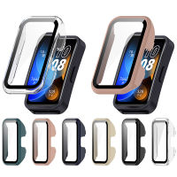 กระจกปกป้องหน้าจอ Casing PC สำหรับ Huawei Band 8 7 6ฟิล์มสำหรับหัวเว่ยเต็มเคสห่อหุ้ม Huawei เคสคลุม Band8