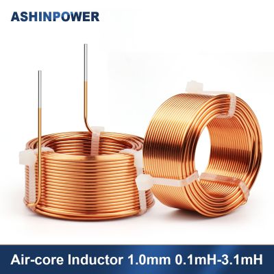 1Pcs Air-core Oxygen-Free Copper Inductor 1.0mm 0.1mH-3.1mH DIY Speaker Crossover Inductor Coil Frequency Divider Inductance Electrical Circuitry Part