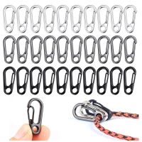 5Pcs Mini Carabiner คลิป Tiny Alloy ฤดูใบไม้ผลิ Snap Hook พวงกุญแจ Clasps EDC ขนาดเล็กแขวนหัวเข็มขัดสำหรับกระเป๋าเป้สะพายหลัง Camping Bottle