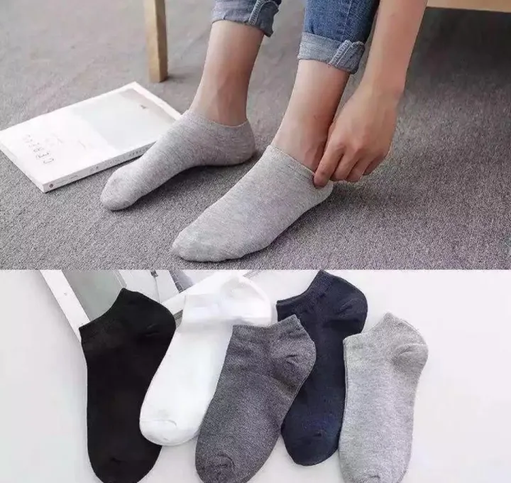 5 Pairs Men Socks Boy Socks Ankle Socks 100% Cotton (Any Design) | Lazada PH