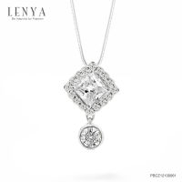 LenYa Jewelry จี้เพชร Diamond Like ดีไซน์คลาสสิค ตัวเรือนอัลลอยด์อิตาลี่ ชุบทองคำขาว