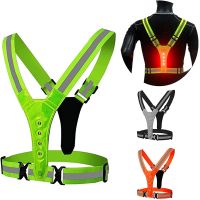 2022 new Visibility Neon Vest Reflective Belt Safety Vest Fit for Running Cycling Sports Reflective harness for night running