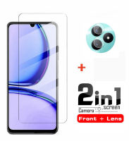 (2-In-1) Realme ปกป้องหน้าจอสำหรับใส C51ฟิล์มกระจกเทมเปอร์4กรัมและตัวป้องกันเลนส์กล้องถ่ายรูปกันรอยกันน้ำ (ด้านหน้า + ฟิล์มเลนส์)