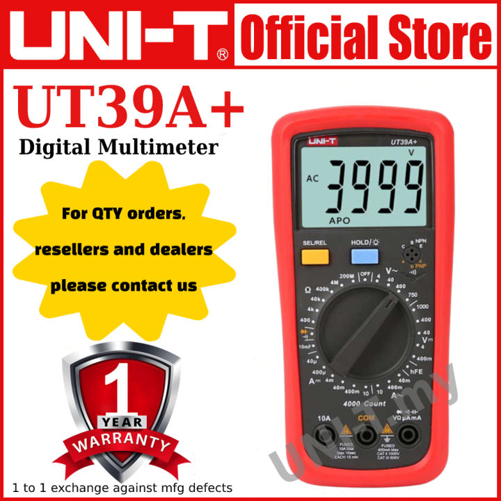 UNI-T UT39A+ UT39C+ UT39E+ Digital Multimeter | Lazada