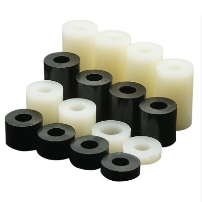 ▥∏ 20-50pcs M3 M4 M5 M6 M8 White Black ABS Nylon Plastic Non-Threaded Spacer Round Hollow Standoff Washer PCB Board spacer