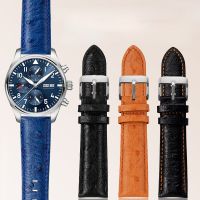 Cinturino ในหนัง Di Vacchetta Con Muto A Struzzo Morbido 20 22Mm Da Uomo Per Tissot Omega IWC Nero Arancione Blu Marrone Accessori Per Cinturini Per Orologi