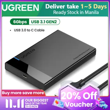 UGREEN External Hard Drive Enclosure 3.5 2.5 SATA USB 3.0 with UASP  Support, 5Gbps Transfer Speed, Sleep Mode for HDD and SSD, 50423, JG  Superstore