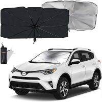 กระจกรถยนต์ Sun Shade UV Rays และ Heat Sun Visor Protector ร่มสะท้อนแสงแบบพับได้ Brella Shield อุปกรณ์ตกแต่งภายในรถยนต์