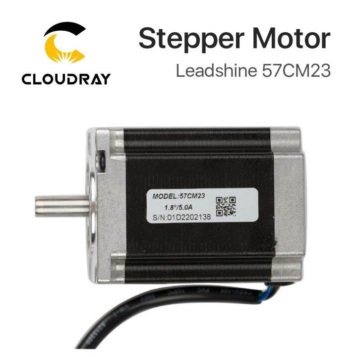 cloudray-leadshine-2-phase-stepper-motor-57cm23-for-nema23-5-0a-2-3nm-length-76mm-shaft-8mm-for-co2-laser-engraving-machine