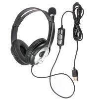 หูฟังพร้อมไมโครโฟนเกม Headphone Stereo Usb แบบมีสายหูฟังแบบปรับได้สำหรับ Pc Lapnotebook Music สำหรับ Pc