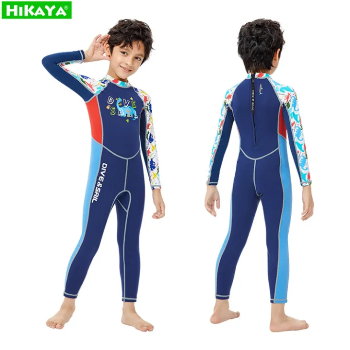 Kids 2mm neoprene Wetsuit, boys thermal swimsuit, keep warm diving ...