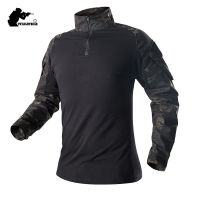 Army Camouflage Tactical T-shirts 5XL Military Uniform Frog Shirt Elastic Combat T Shirt Paintball Hunting Shooting Shirt TG655