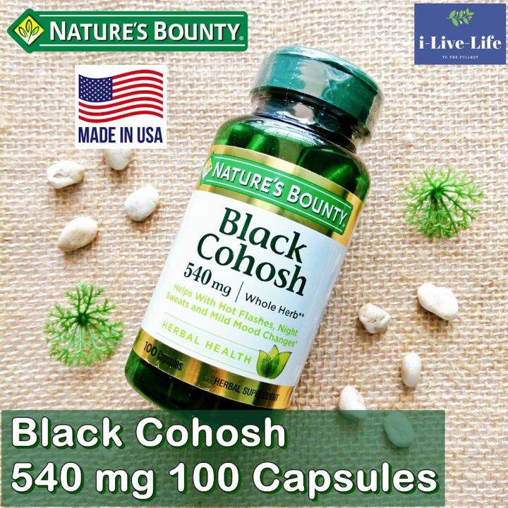 สารสกัดจากรากแบลกโคฮอช Black Cohosh 540mg 100 Capsules Nature's
