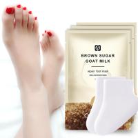 【CW】 1Pair Nourish Calluses Scrub Foot Mask Goats Milk Repairing Smooth Care Exfoliation Wrinkle Removal Hand Maintenance