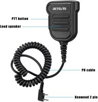 Retevis Walkie Talkies ไมโครโฟนลำโพง,2 Pin IP54กันน้ำลำโพง Mic สำหรับ Retevis RT3S RT50 RT81 RT86 RB20 RT22 RT21 RT19 H-777 RT68 Two Way Radios(1 Pack)TH