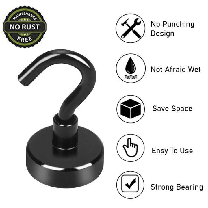 1pcs-strong-magnetic-hook-heavy-duty-magnet-coating-neodymium-hooks-for-kitchen-garage-grill-cup-key-hanger