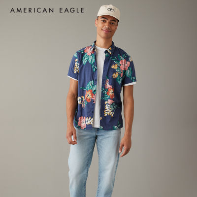 American Eagle Tropical Button-Up Resort Shirt เสื้อเชิ้ต ผู้ชาย (NMSH 015-6037-405)