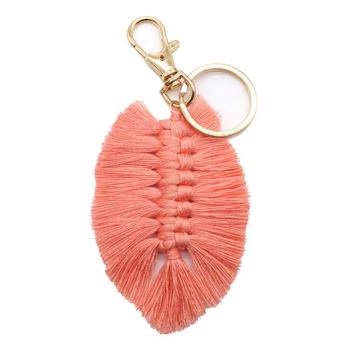 everything-goes-together-featheriness-key-chain-pendant-leaf-design-tassel-fashion