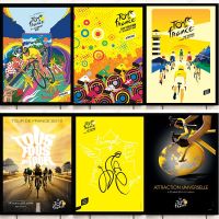 Sumanssa 2023 Tour De France Canvas Wall Art: ขี่จักรยานการแข่งขันพิมพ์โปสเตอร์สำหรับห้องนั่งเล่น,บ้าน,Club Decor-ใหม่