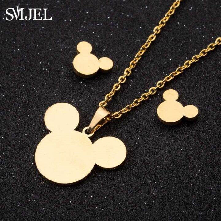 jdy6h-stainless-steel-necklaces-for-women-jewelry-mini-animal-rabbit-necklace-heart-beat-dog-paw-print-collier-femme-wholesale