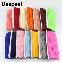 ●▦▪ 5Meters Nylon Colorful Elastic Band 3/5mm Wide Rubber Bands Decor Lace Ribbons Ear Hang Hats Shoes Haberdashery Sewing Accessory