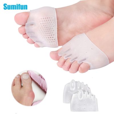 ✁ 2pcs Toe Separator Spacers Five-hole Honeycomb Gel Pain Relief Insoles Prevent Feet Callus Blisters Corn Forefoot Pads Protector