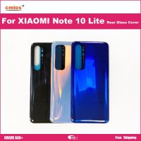 ฝาครอบใหม่เหมาะสำหรับ Xiaomi Mi Note 10 Lite ด้านหลังฝาหลังปิดโทรศัพท์ Redmi ชิ้นส่วนอะไหล่ประตูแก้วแผงเคส + โลโก้