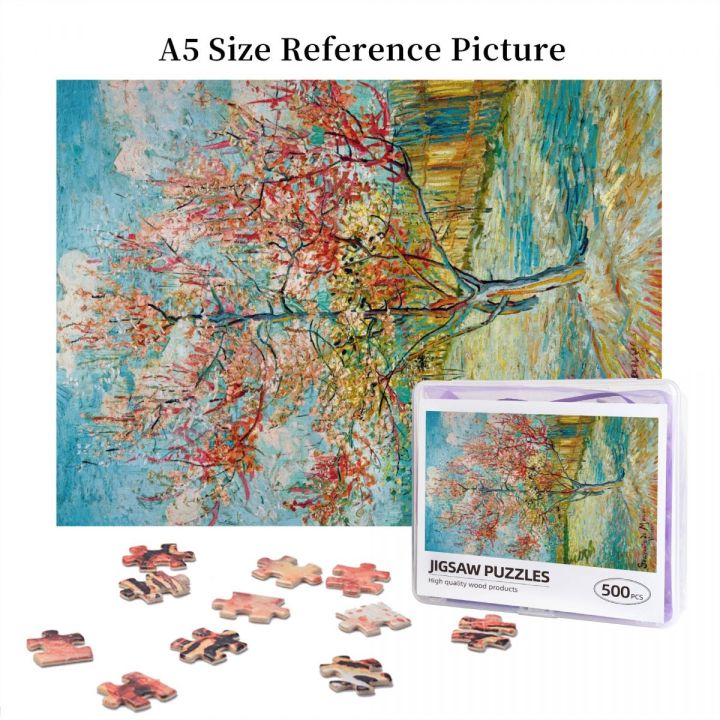 vincent-van-gogh-pink-peach-trees-souvenir-de-mauve-1888-wooden-jigsaw-puzzle-500-pieces-educational-toy-painting-art-decor-decompression-toys-500pcs