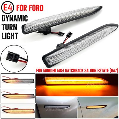2PCS For Ford Mondeo Mk4 Hatchback Saloon Estate (BA7) 2007 2015 Dynamic Sequential LED Side Marker Light Turn Signal Lamp