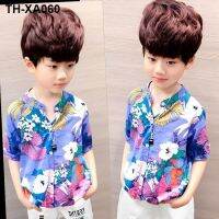 New boy short-sleeved 2023 summer children brim floral child baby han edition dress