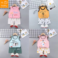 Childrens Clothing Childrens Vest Suit Pure Cotton Baby Sleeveless Shorts Korean Style Boys Clothes