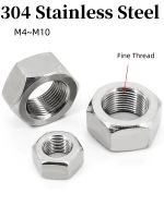 M4 M5 M6 M8 M10 DIN934 Fine Thread Hexagon Nuts 304 Stainless Steel Nut Pitch 0.5/0.75/1.0mm