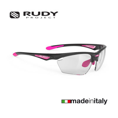 แว่นกันแดด Rudy Project Stratofly Black Gloss Fuxia / ImpactX Photochromic 2 Black แว่นกันแดดเลนส์ปรับสีอัตโนมัติ แว่นกันแดดสปอร์ต แว่นกีฬา [Technical Performance Sunglasses]