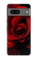 เคสมือถือ Google Pixel 7 ลายกุหลาบสีแดง Red Rose Case For Google Pixel 7