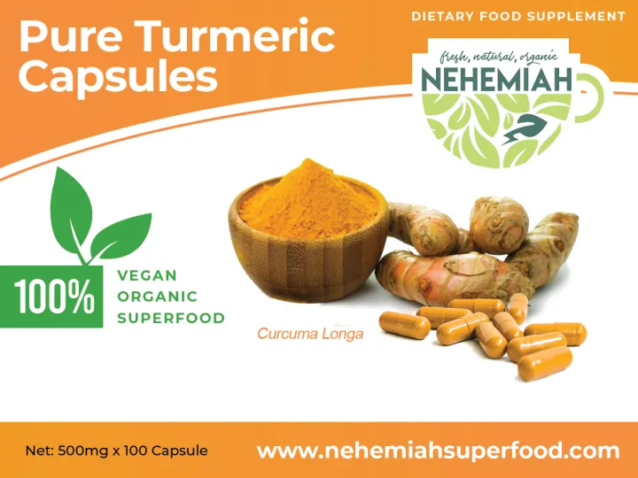 Turmeric Curcumin (Luyang Dilaw) CAPSULES 100's Organic Capsule