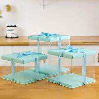 [COD] 50 Sets of Transparent Birthday Boxes 4 6 8 10 12 Inch Layer Heightened Baking