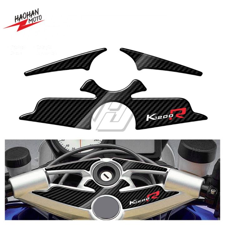 for-bmw-k1200r-sport-version-up-to-2010-3d-carbon-look-upper-triple-yoke-defender