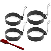 4 Pack Egg Ring Mold No Leaks Professional Stainless Steel Nonstick Rings Easy Omelette and Pancake Rings Maker