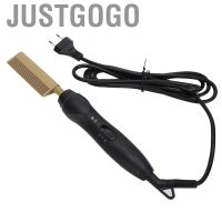 Justgogo Hot Comb Hair Straightener  Press Brush for Bearda a