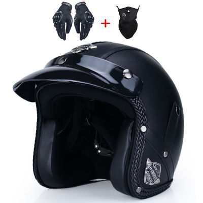 Open face 34 helmet personalized mens womens vintage retro motorcycle cascos de motociclistas helmets