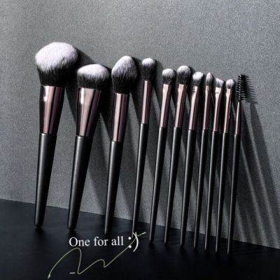 [พร้อมส่ง] แปรงแต่งหน้า  brush set เซต11ชิ้น  แปรงปัดแก้ม แปรงไฮไลท์ แปลงแต่งหน้า Make up brush fancy H06 (สีแปรงคลาสสิคมากๆ)